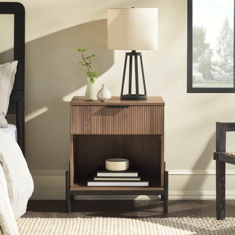 Paris Modern Scandinavian Reeded Nightstand - Image 14