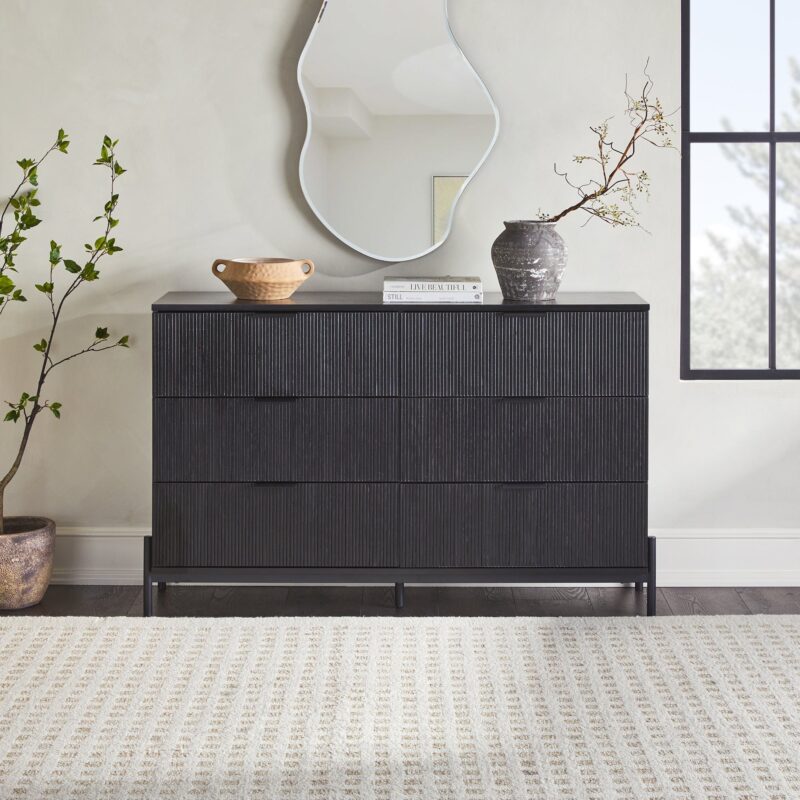 Paris Modern Scandinavian Reeded Dresser - Image 12