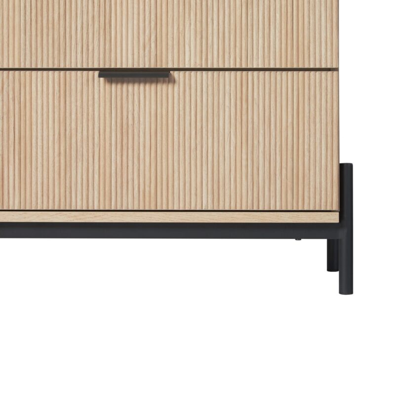 Paris Modern Scandinavian Reeded Dresser - Image 7