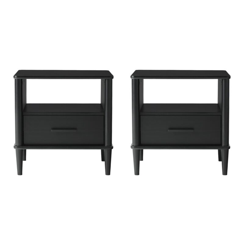 Walker Edison Spindle Transitional 1-Drawer Nightstand - Image 24