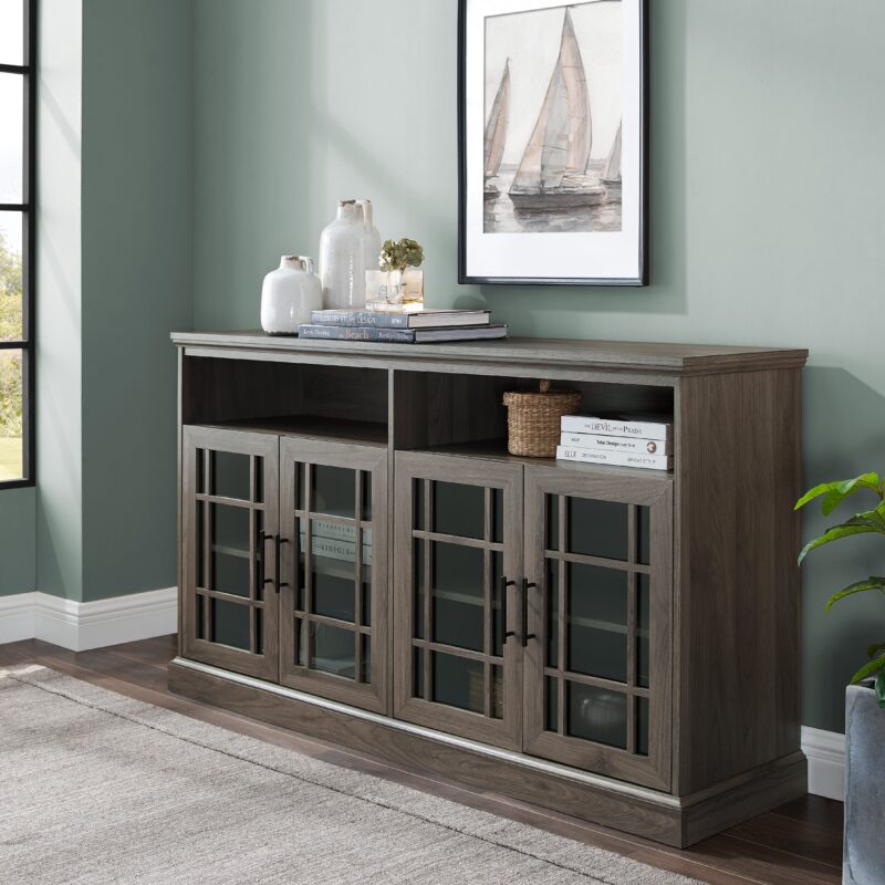 Hazel Glass 4 Door TV Stand - Image 2