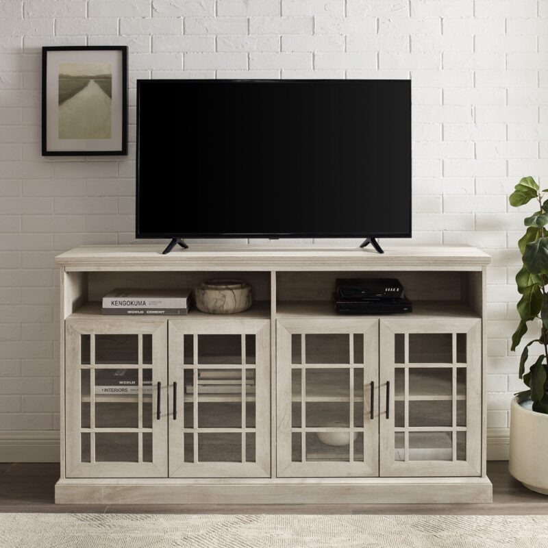 Hazel Glass 4 Door TV Stand - Image 4