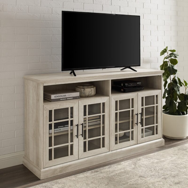 Hazel Glass 4 Door TV Stand - Image 5