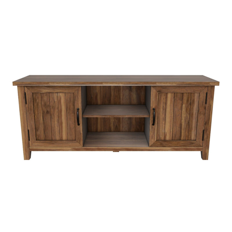 Farmhouse 58" Modern Grooved 2 Door TV Stand - Image 20