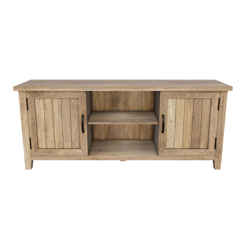 Farmhouse 58" Modern Grooved 2 Door TV Stand - Image 22
