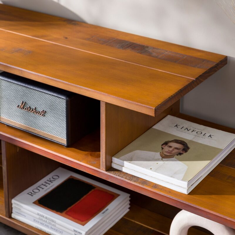 Alpine Rustic Solid Wood TV Console - Image 5