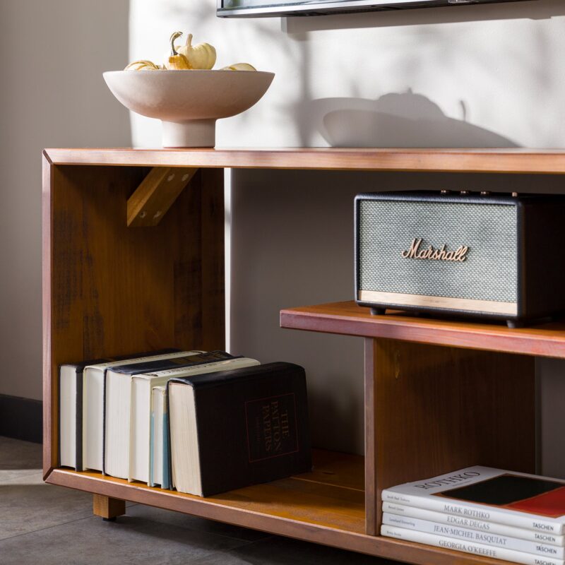 Alpine Rustic Solid Wood TV Console - Image 4