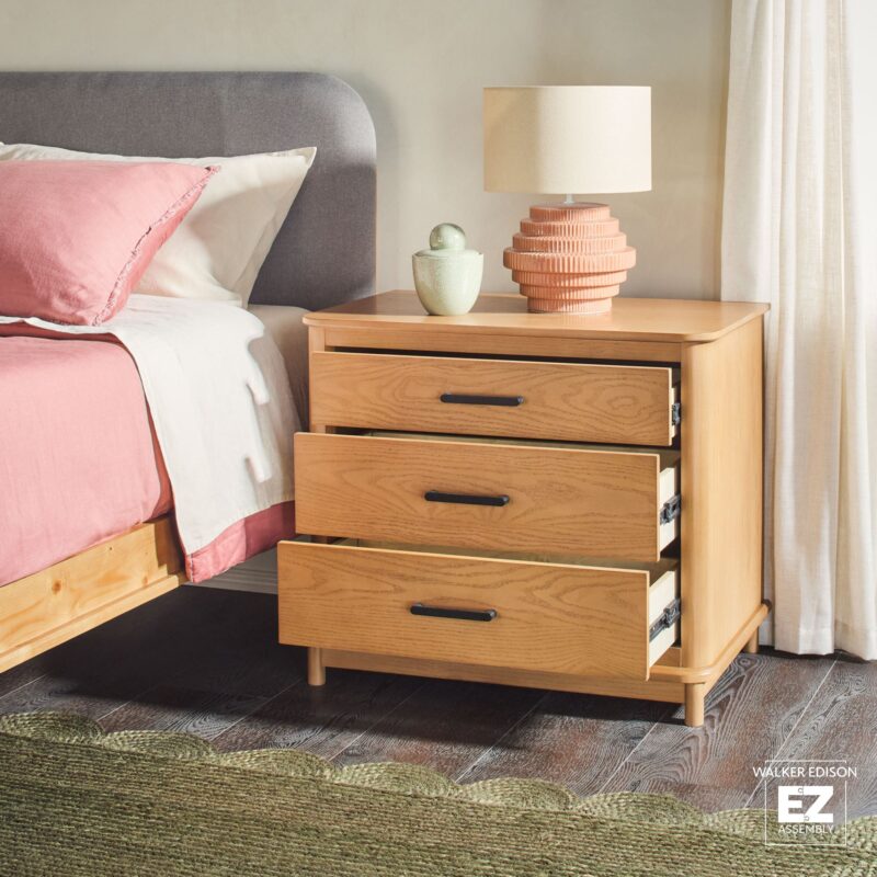 Annette Contemporary 3-Drawer Wood Nightstand - Image 6