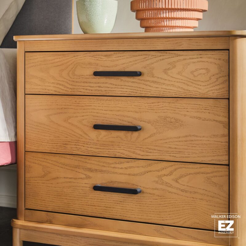 Annette Contemporary 3-Drawer Wood Nightstand - Image 9