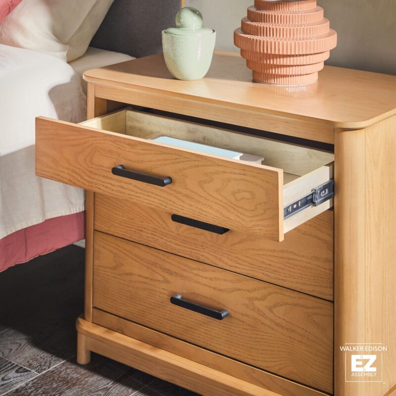 Annette Contemporary 3-Drawer Wood Nightstand - Image 8