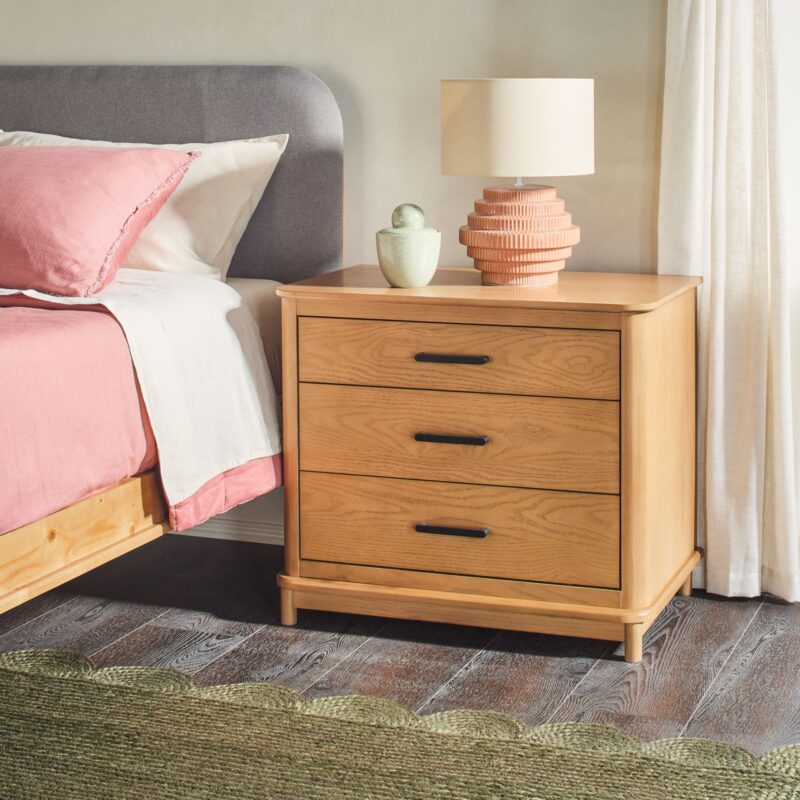 Annette Contemporary 3-Drawer Wood Nightstand - Image 2
