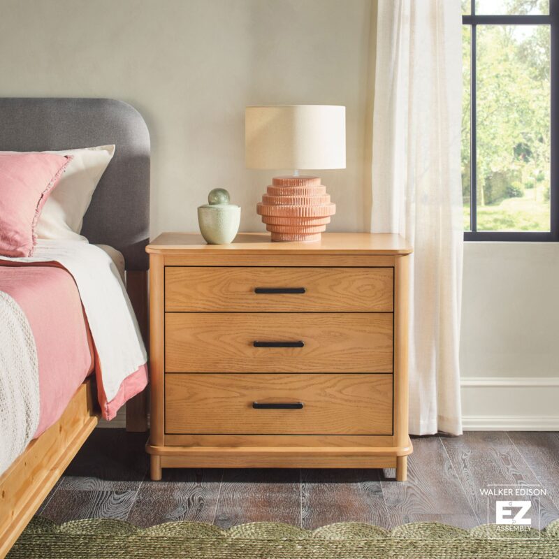 Annette Contemporary 3-Drawer Wood Nightstand - Image 4