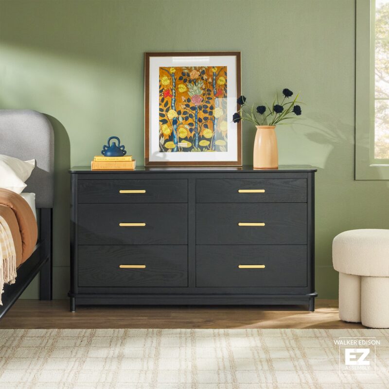 Annette Contemporary 6-Drawer Wood Dresser - Image 4
