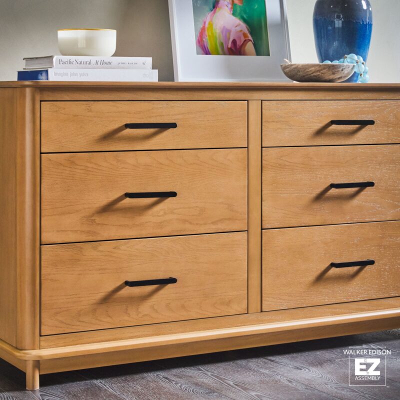 Annette Contemporary 6-Drawer Wood Dresser - Image 2