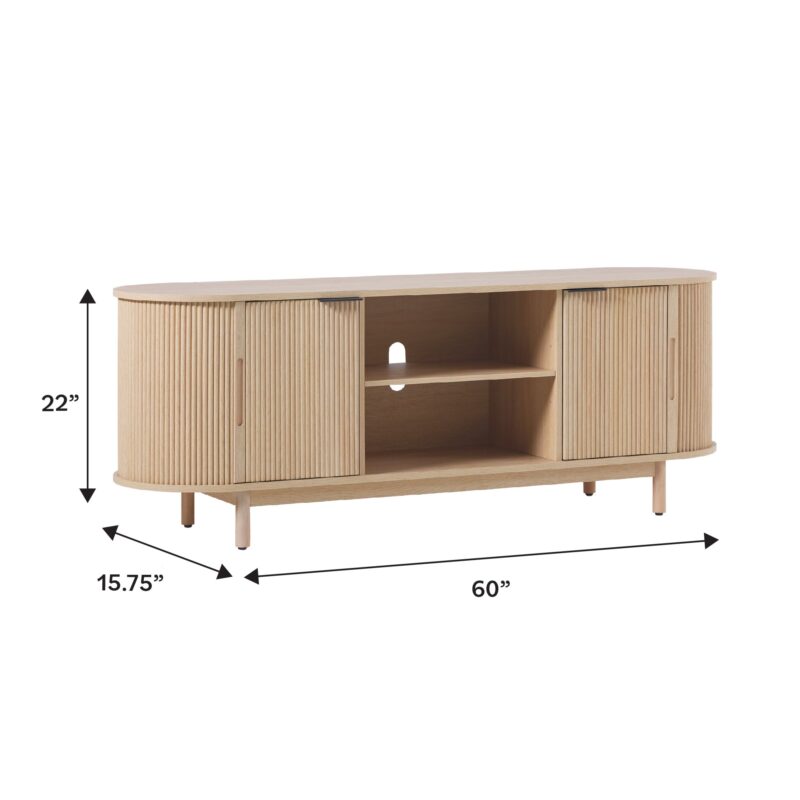 Chloe Modern Reeded TV Stand - Image 15