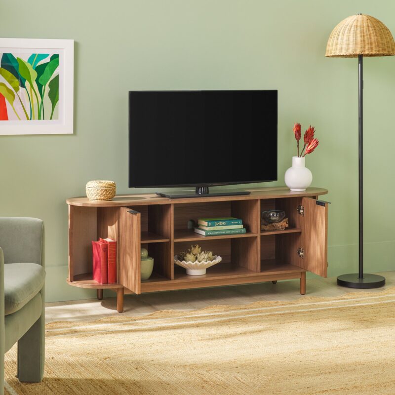 Chloe Modern Reeded TV Stand - Image 5