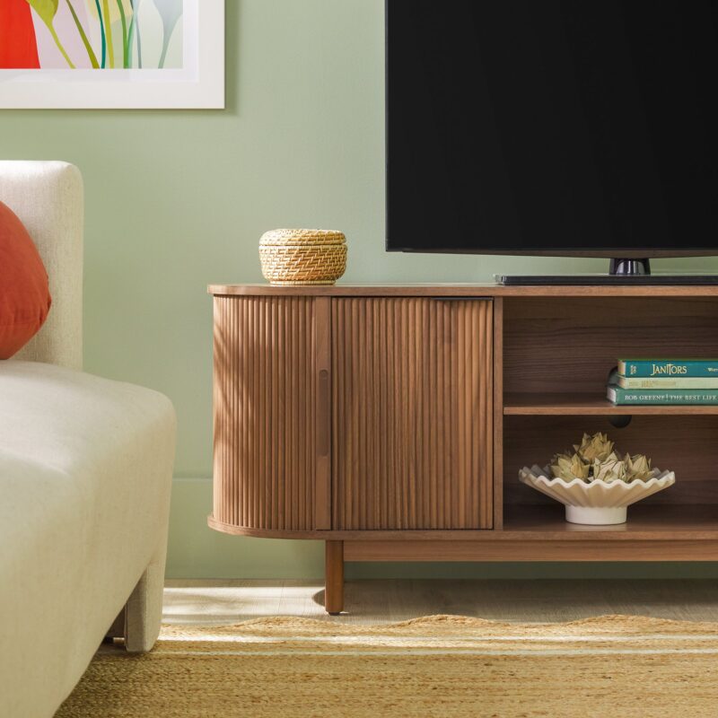 Chloe Modern Reeded TV Stand - Image 6