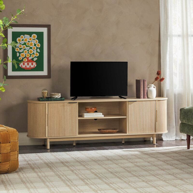 Chloe Modern Reeded TV Stand - Image 16