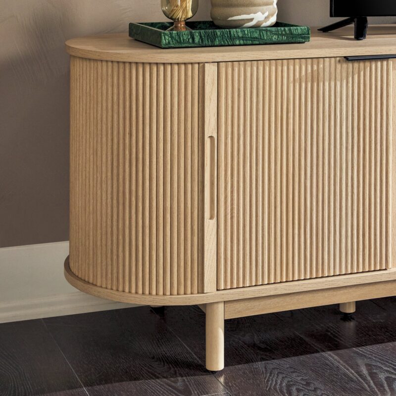 Chloe Modern Reeded TV Stand - Image 19
