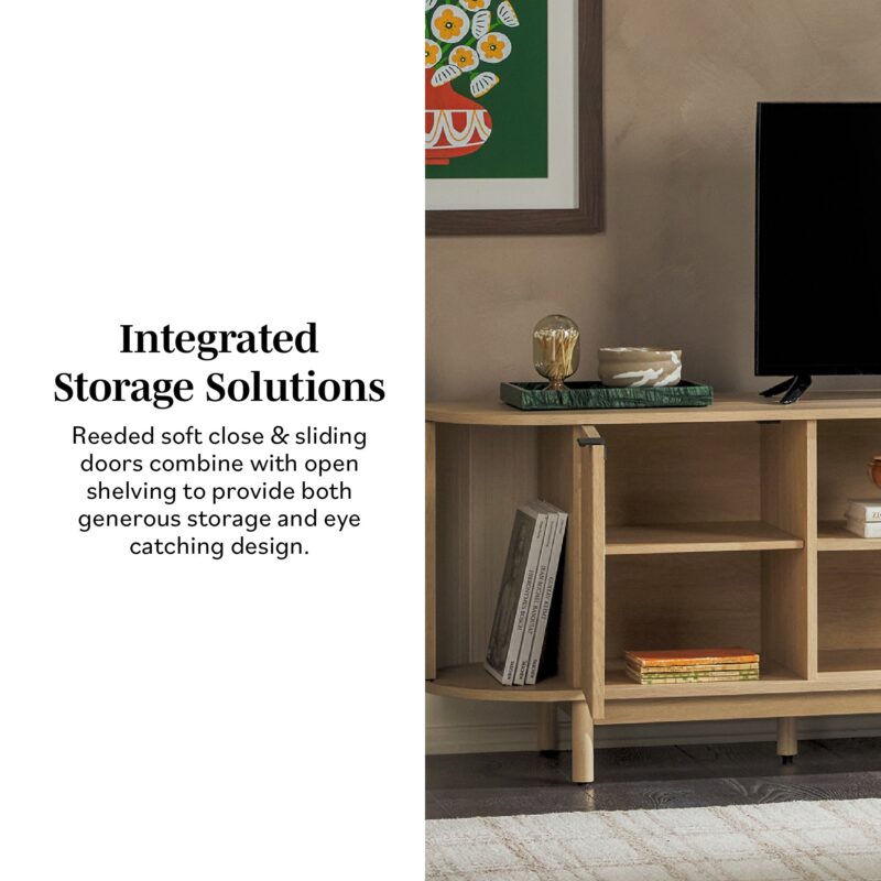 Chloe Modern Reeded TV Stand - Image 17