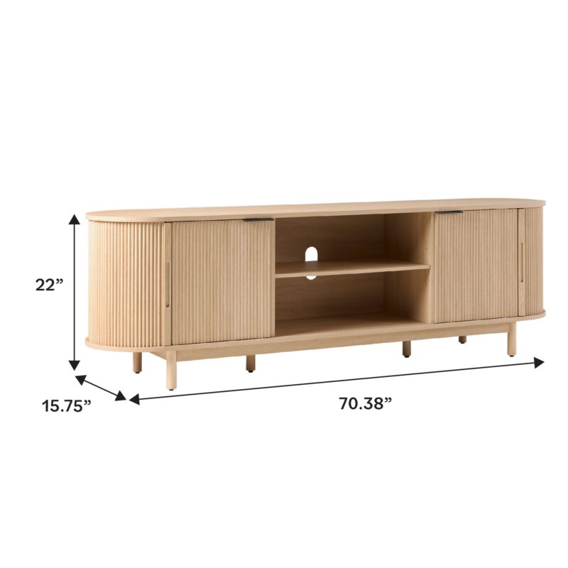 Chloe Modern Reeded TV Stand - Image 21