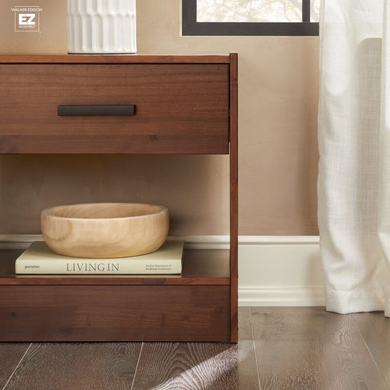 Declan 1-Drawer Solid Wood Nightstand With Handles - Image 5