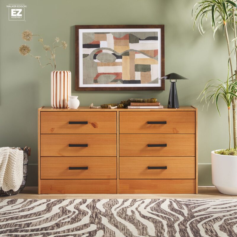 Declan 6-Drawer Solid Wood Dresser with Handles - Image 4