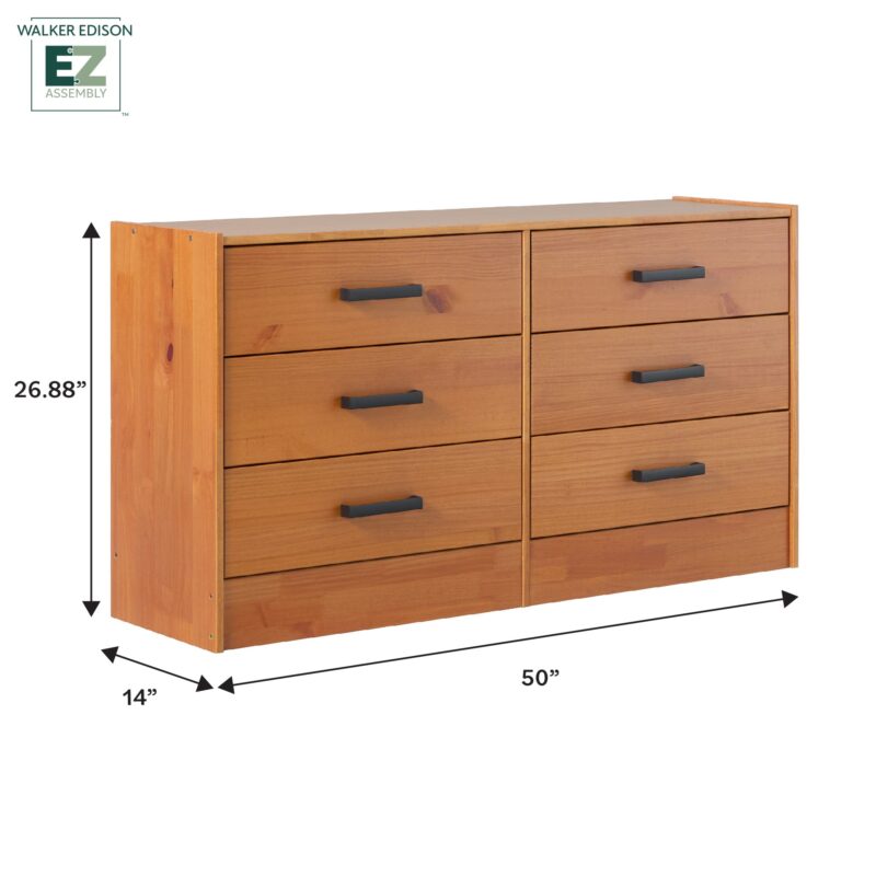 Declan 6-Drawer Solid Wood Dresser with Handles - Image 6