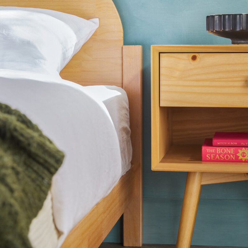 Elias Solid Wood Bed with Arched Headboard - Image 23