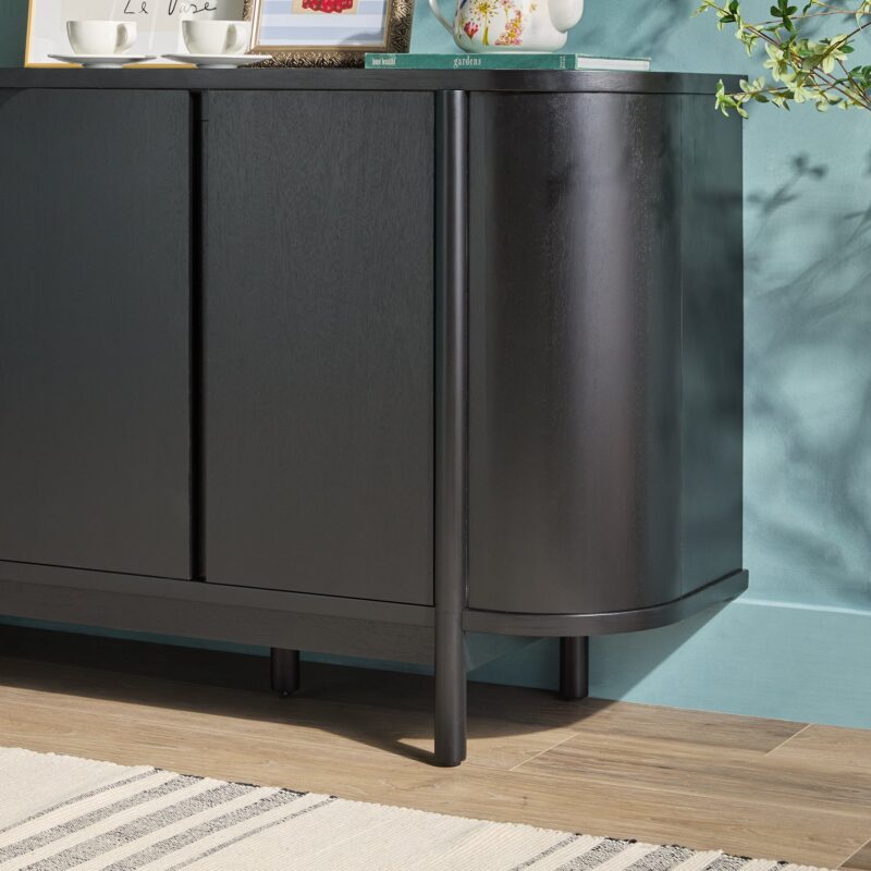 Ezra 70" Modern Curved Sideboard Cabinet - Image 16