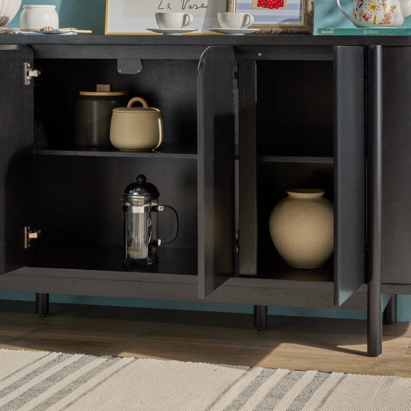 Ezra 70" Modern Curved Sideboard Cabinet - Image 17