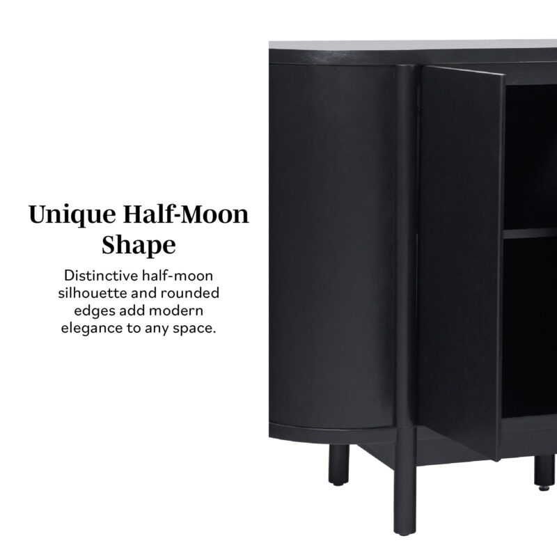 Ezra 70" Modern Curved Sideboard Cabinet - Image 13