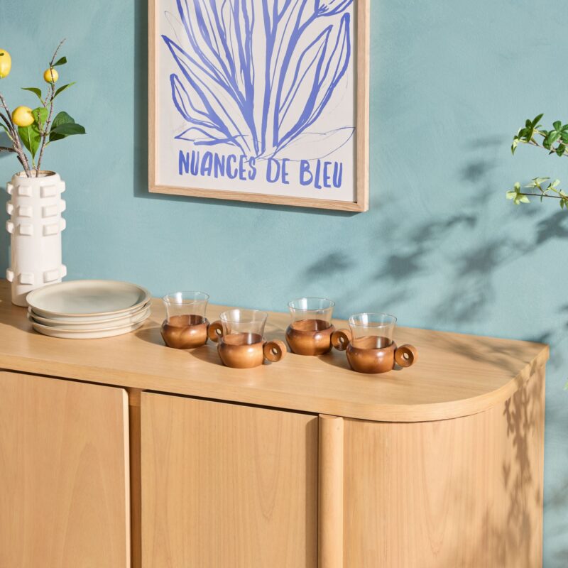 Ezra 70" Modern Curved Sideboard Cabinet - Image 6