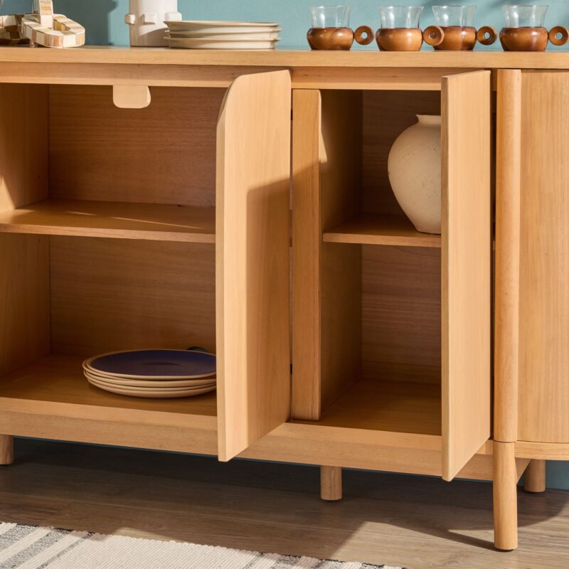 Ezra 70" Modern Curved Sideboard Cabinet - Image 7