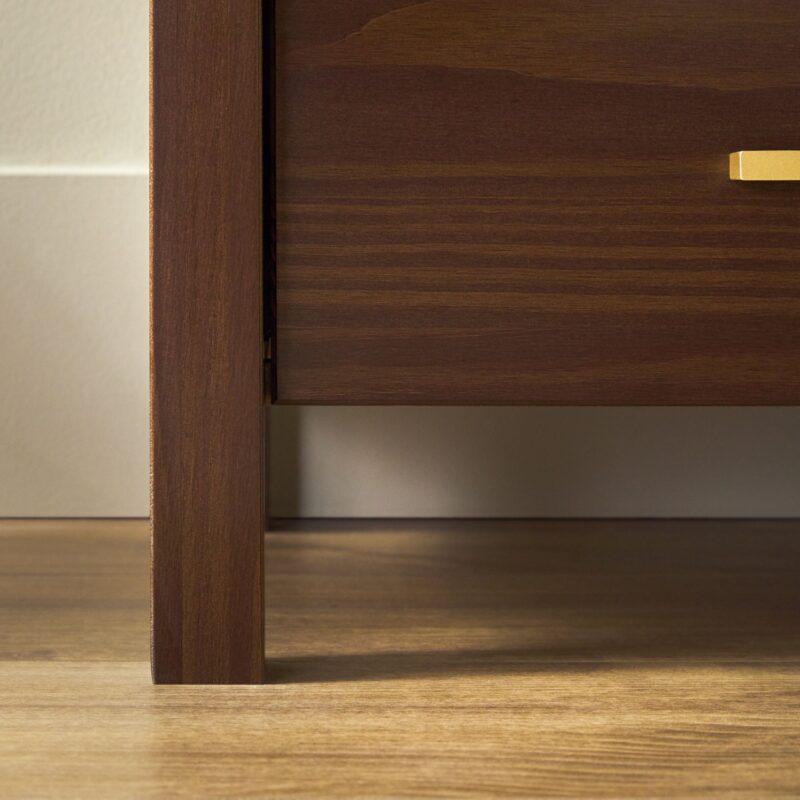 Isla Modern Easy Assembly 2 Drawer Nightstand with Glass Top - Image 17