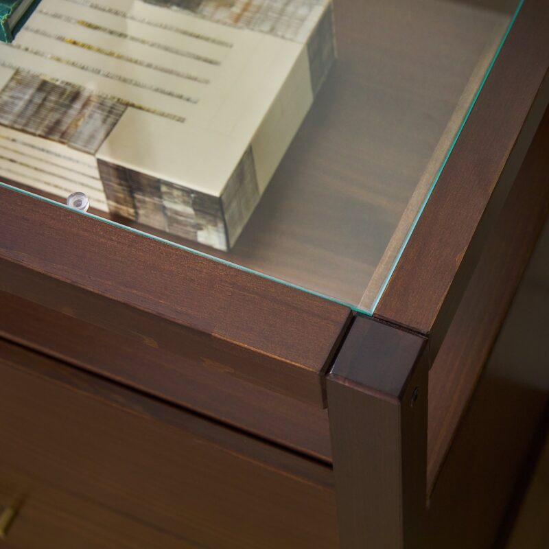 Isla Modern Easy Assembly 6 Drawer Dresser with Glass Top - Image 18