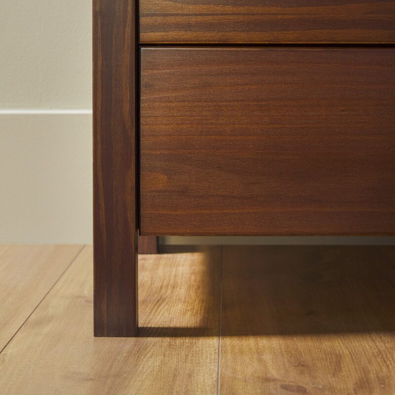 Isla Modern Easy Assembly 6 Drawer Dresser with Glass Top - Image 19