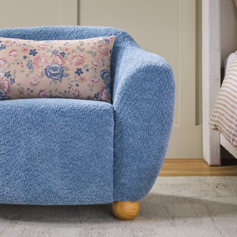 Linley Contemporary Easy Assembly Boucle Small Accent Chair - Image 18