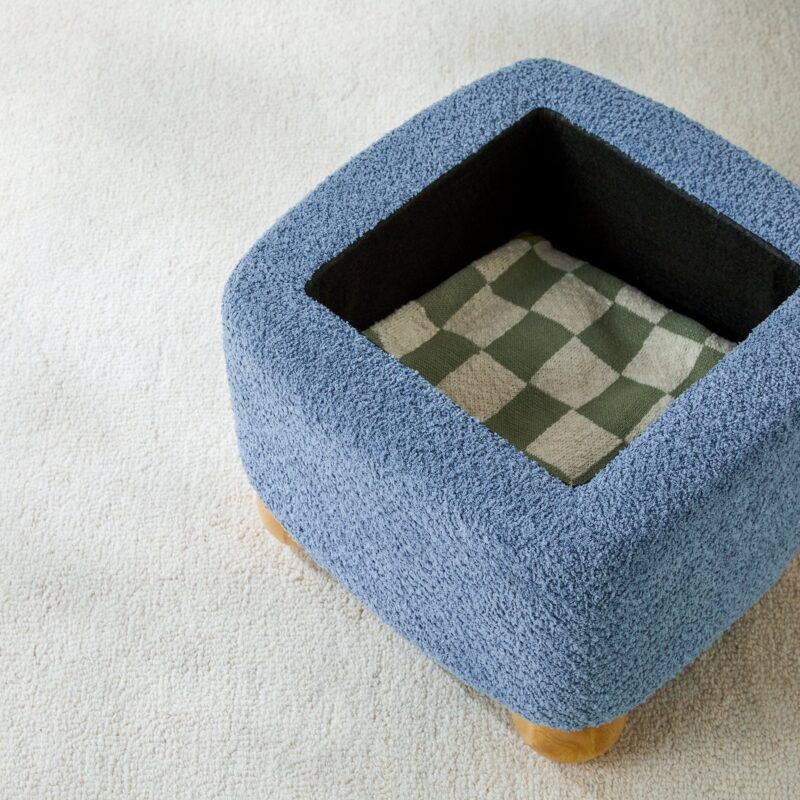 Linley Contemporary Easy Assembly Boucle Small Storage Ottoman - Image 17
