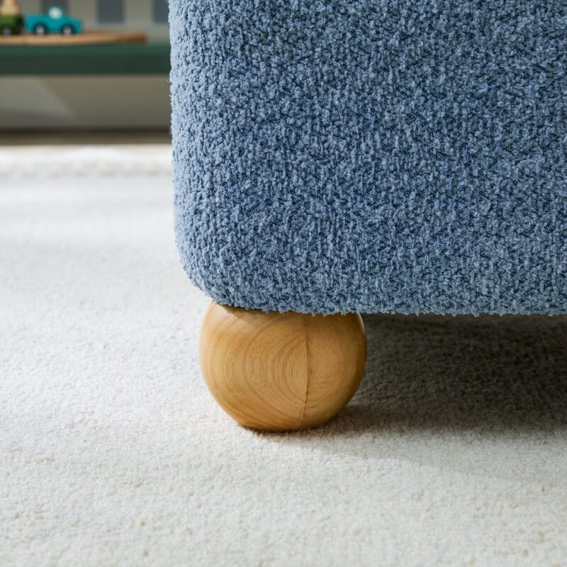 Linley Contemporary Easy Assembly Boucle Small Storage Ottoman - Image 20