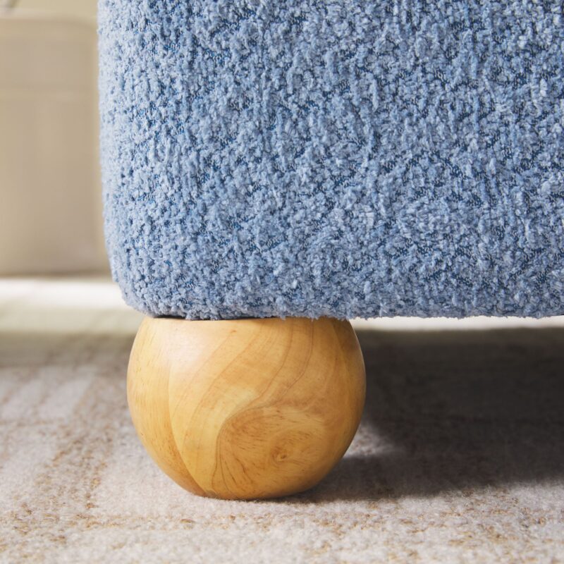 Linley Contemporary Easy Assembly Boucle Large Storage Ottoman - Image 22