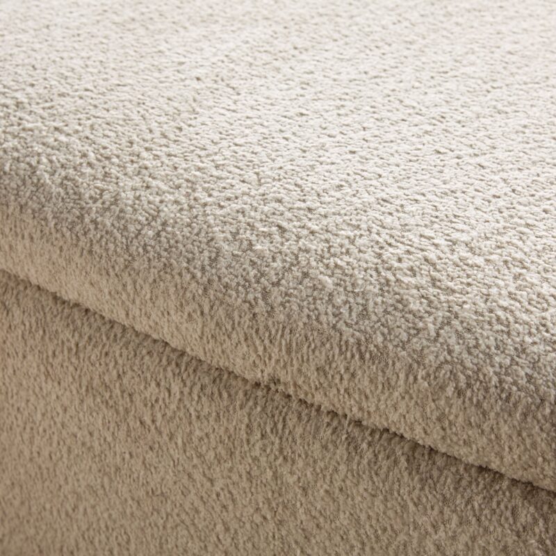 Linley Contemporary Easy Assembly Boucle Large Storage Ottoman - Image 12