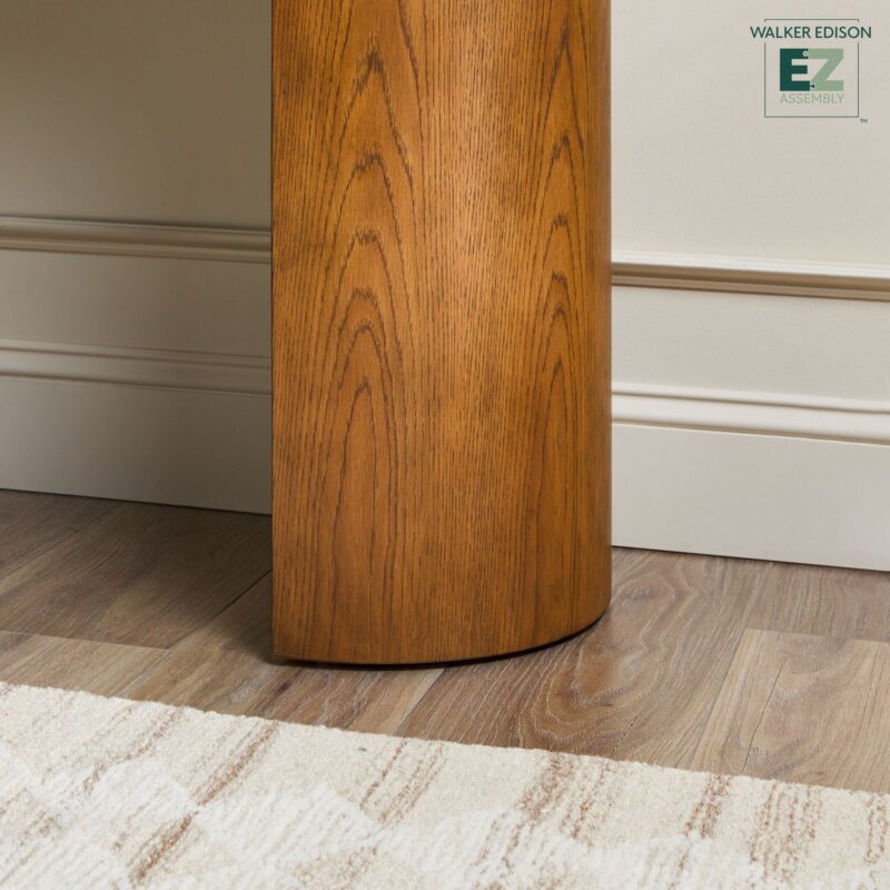 Maya Modern Oak Wood Veneer 48" Console Entry Table with Storage - Image 12