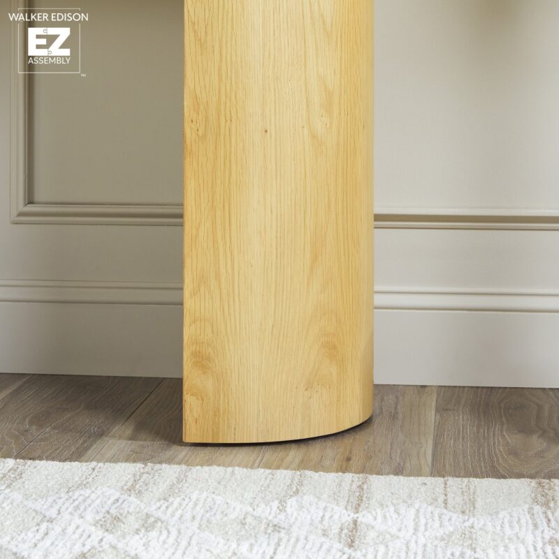 Maya Modern Oak Wood Veneer 48" Console Entry Table with Storage - Image 15