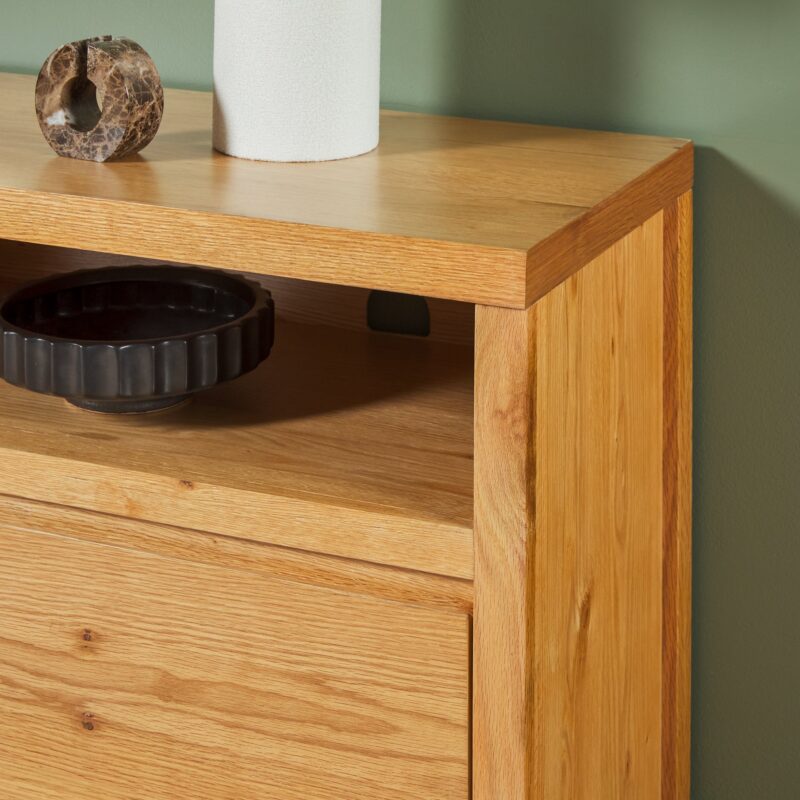 Nash 65" Modern Farmhouse Rustic Oak Wood Sideboard / TV Stand - Image 19