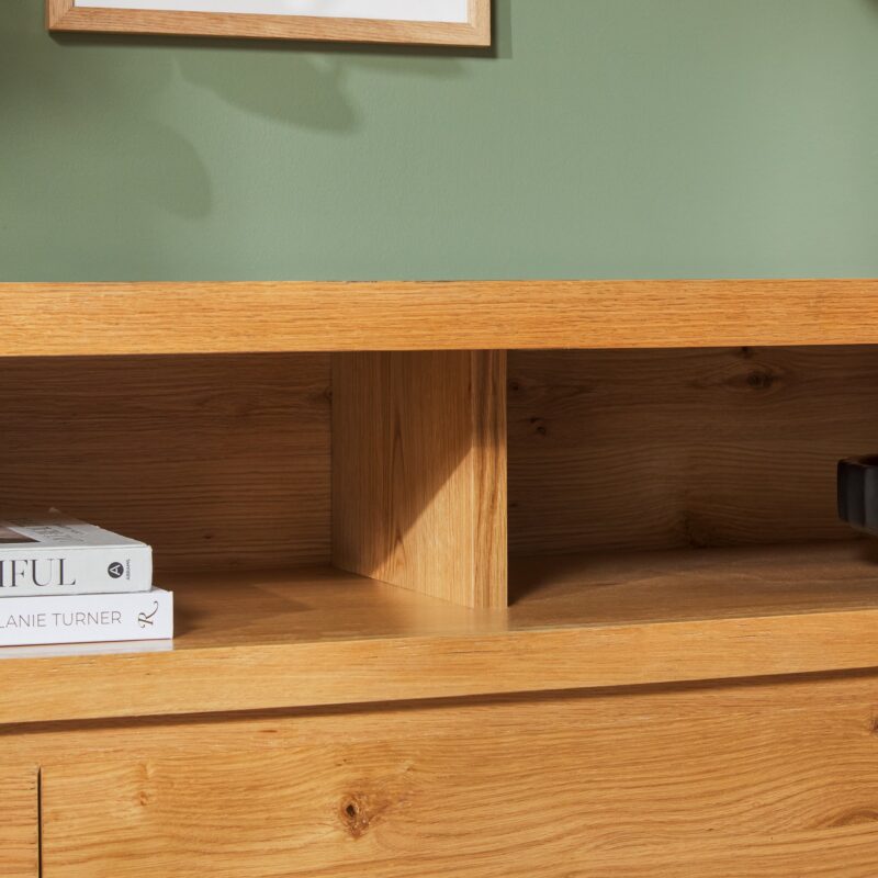 Nash 65" Modern Farmhouse Rustic Oak Wood Sideboard / TV Stand - Image 16