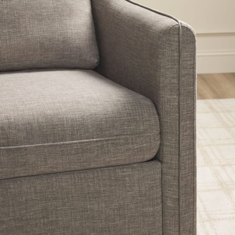 Nash Modern Farmhouse Easy Assembly Linen Swivel Accent Chair - Image 20
