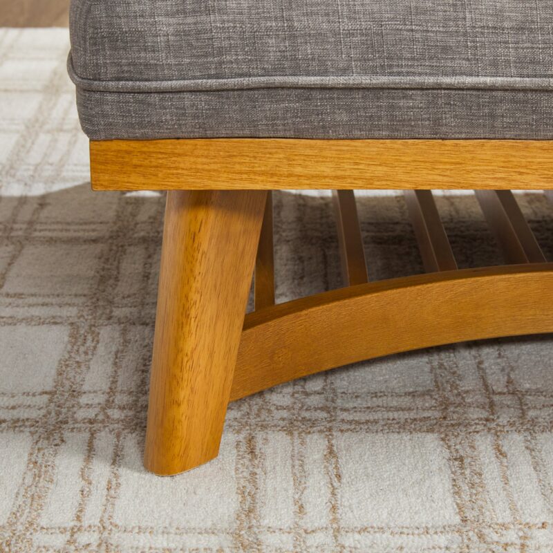 Nash Modern Farmhouse Easy Assembly Linen Large Ottoman - Image 19