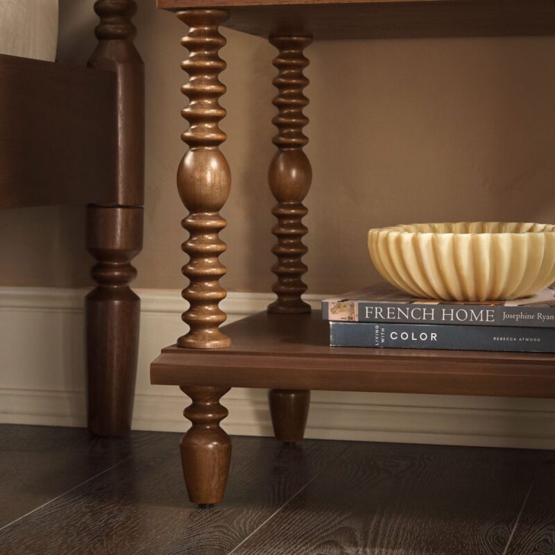 Traditional Vivienne Easy Assembly Solid Wood Nightstand - Image 7