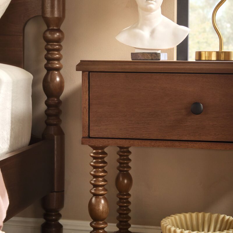 Traditional Vivienne Easy Assembly Solid Wood Nightstand - Image 9